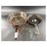 Martha Stewart cast iron skillet, Corning ware gla