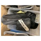 Lot with diving/scuba gear: flippers, face mask an