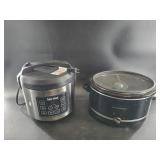 Aroma pressure pot and crock pot, used