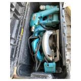 Portable tool box full of Makita tools