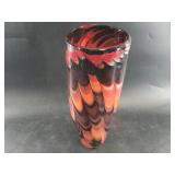 Beautiful artisan glass vase 14" tall