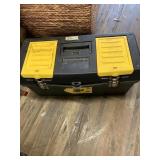 Stanley portable tool box full of tools.
