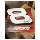 Budweiser racing sign, 24" x 22"