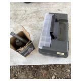 4 Ton bottle jack and a portable tool box with som