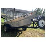 Aluminum River Boulder boat, 15th long 6ft wide wi