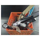 Variety of tools, some powered, some hand tools