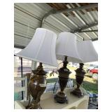 3 Lovely table lamps all with robust metal bases