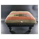 Footstool with patchwork top