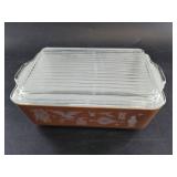 Vintage Pyrex casserole dish with lid with small c