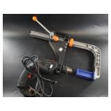 Drill with   jig for precision holes