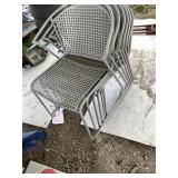 6 Stacking metal chairs for indoor/outdoor use