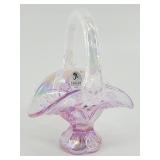 Fenton Iridescent Art Glass Basket