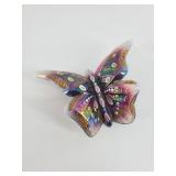 Fenton Hand-Painted Iridescent Butterfly
