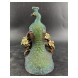 Figural Peacock Cast Metal Doorstop