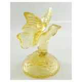 Fenton Translucent Butterfly Figurine with Floral