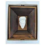 Classical Bust Relief in Wood Shadow Box (small)
