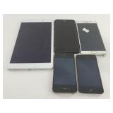 Samsung Tablet & Mixed Mobile Phones (Lot of 5)