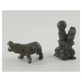 Tiger & Clown Figurines (Lot of 2)
