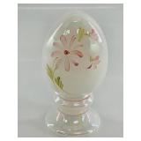 Fenton Hand-Painted Iridescent Glass Egg