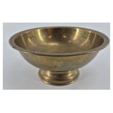 Brass-Tone Pedestal Bowl, Approx. 8in