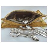 Assorted Metal Flatware w/ Textile Case