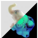UV Fenton Elephant Figurine 5in