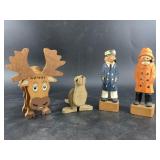 Carved Wooden Figures (Lot of 4)