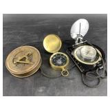 Compass & Navigation Instruments (Lot of 3)