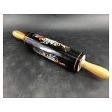 Floral Folk Art Painted Rolling Pin 26in