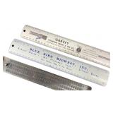 Garvey & Blue Bird Rulers with Metal Plate