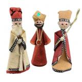 Set of 3 Textile Holiday Figures
