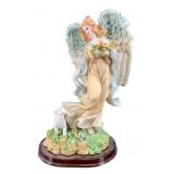 Winged Angel Figurine with Lamb