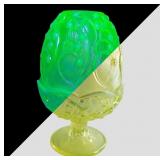Uranium Glass Fenton Fairy Lamp