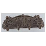 Ornate Cast Iron Architectural Plaque With Hooks