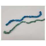 Two Turquoise-Style Bead Jewelry Strands