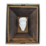 Classical Bust Relief in Wood Shadow Box (small)