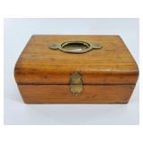 Vintage Wood 6-Compartment Storage Box