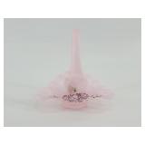 Pink Floral Fenton Glass Basket