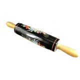 Floral Folk Art Painted Rolling Pin 26in
