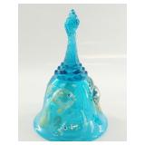 Fenton Blue Art Glass Fish Bell