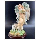 Winged Angel Figurine with Lamb