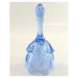 Fenton Blue Floral Art Glass Bell