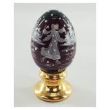 Handpainted Fenton Glass Decorative Egg 1344/1500