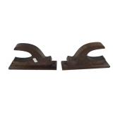 Pair of Carved Wooden Support Brackets For guns or