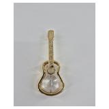 Franklin Mint 24K Gold-Plated Crystal Guitar