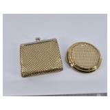 Vintage Mesh Coin Purse & Powder Compact (Lot of 2