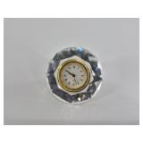 Faceted Crystal Quartz Desk Clock