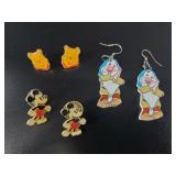 Disney earrings and pin