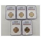 Presidential Dollar NGC Set (Lot of 5)