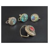 Collection of vintage silver pawn style jewelry, s
